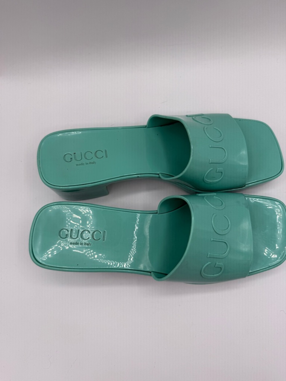 GUCCI Women's Mint Green
Platform Slide Mules size 39 - Picture 7 of 13
